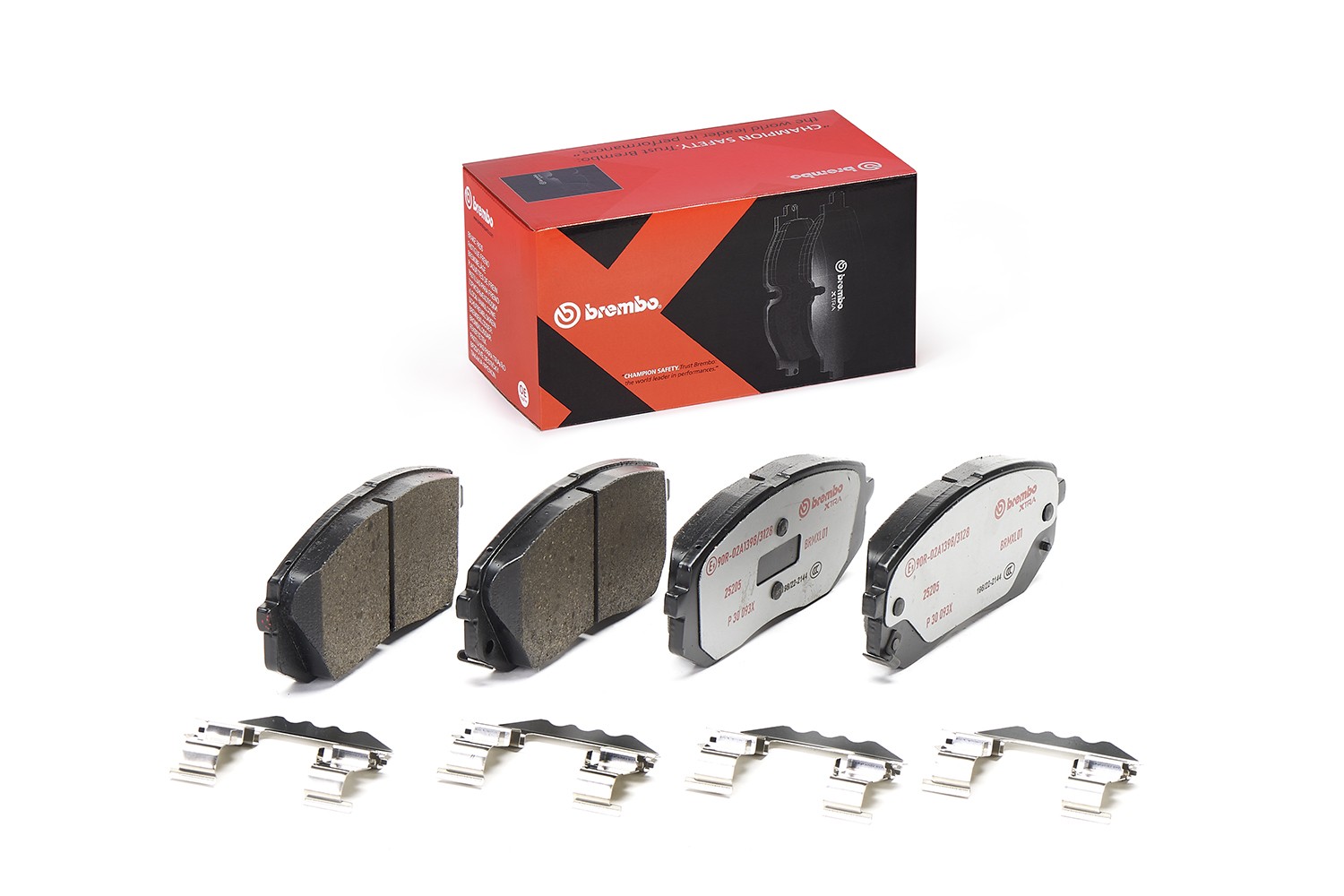 BREMBO P 30 093X: Piduriklotsid XTRA LINE koos lisadega, koos kokkusurumisvastase plekiga
