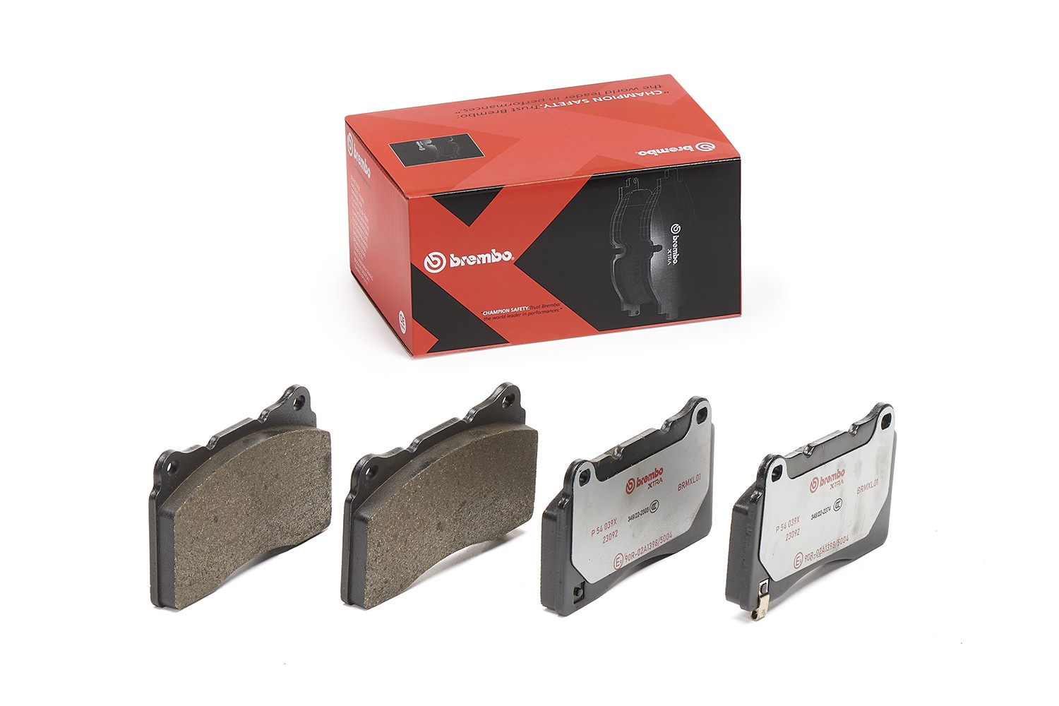 BREMBO P 54 039X: Piduriklotsid XTRA LINE ilma lisavarustuseta, koos kokkusurumisvastase plekiga