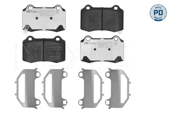 MEYLE 025 257 4315/PD: Piduriklotsid MEYLE-PD: Advanced performance and design. Tagasild, koos kokkusurumisvastase plekiga