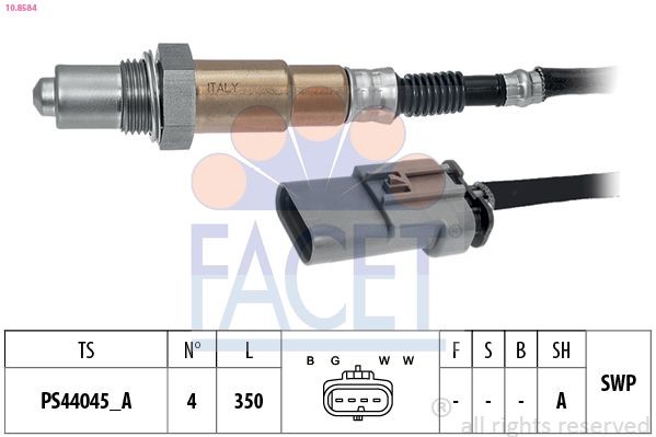 FACET 10.8584: Sonda Lambda Made in Italy - OE Equivalent