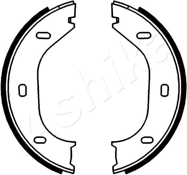 ASHIKA 55-00-0233: Fékpofakészlet, rögzítőfék hátsótengely, 160mm