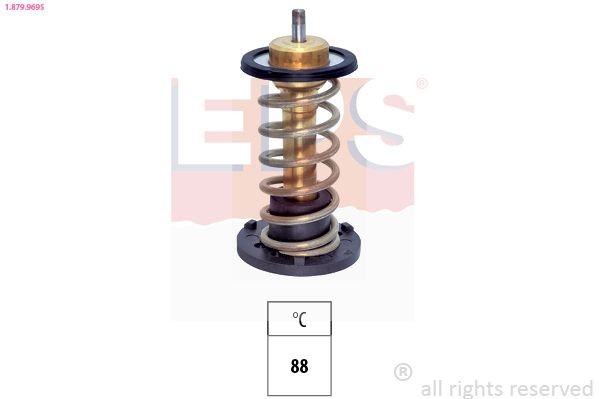 EPS 1.879.969S: Termostatas, aušinimo skystis Made in Italy - OE Equivalent 88°C, be tarpiklio / sandariklio