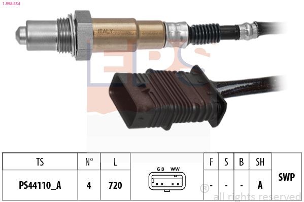 EPS 1.998.554: Lambda andur Made in Italy - OE Equivalent