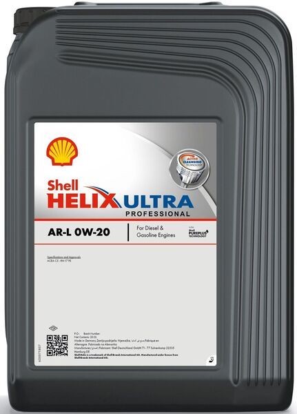 SHELL 550062658: Mootoriõli Helix Ultra Professional AR-L 0W-20 20l, 0W-20 Helix, Ultra Prof AR-L