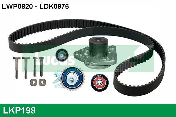 LUCAS LKP198: Veepump + hammasrihmakomplekt Hamm.hulk: 193, Laius: 24mm