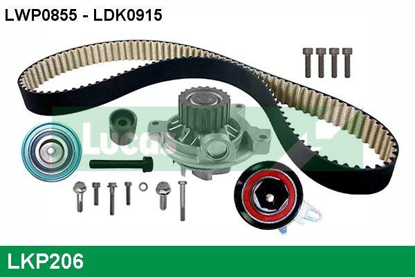 LUCAS LKP206: Veepump + hammasrihmakomplekt koos veepumbaga