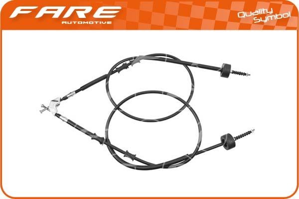 FARE SA 17504: Cablu, frana de parcare spate, 1593/1400x2mm, 1593/1400x2mm