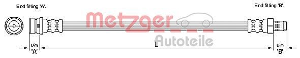 METZGER 4110239: Pidurivoolik 417mm