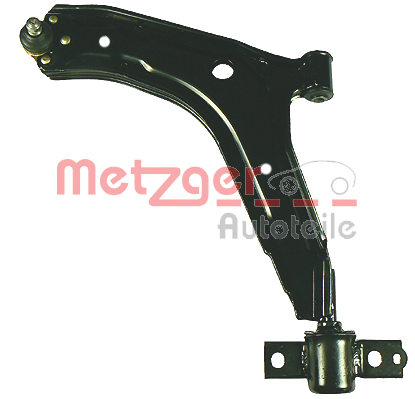 METZGER 58050801: Brat, suspensie roata Axa fata stanga, cu articulatie de sarcina/ghidare, cu bucsa de cauciuc