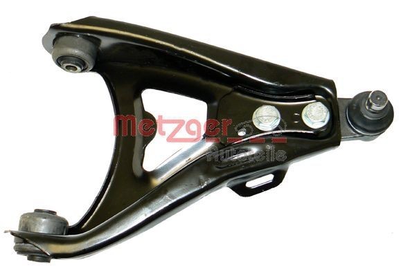 METZGER 58064402: Brat, suspensie roata partea de jos, Axa fata dreapta, cu bucsa de cauciuc, cu articulatie de sarcina/ghidare