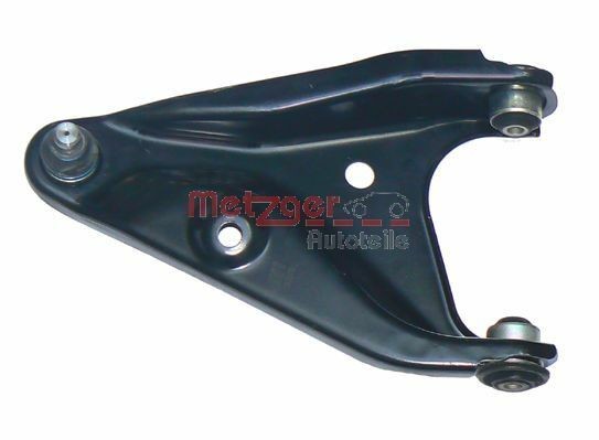 METZGER 58064801: Brat, suspensie roata Axa fata stanga, partea de jos, cu articulatie de sarcina/ghidare, cu bucsa de cauciuc