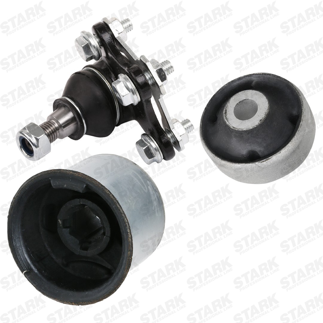 STARK SKRKW-4960177: Set reparatie, suspensie Axa fata stanga, partea de jos, Axa fata ambele parti, cu set suruburi de siguranta, cu bucsa de cauciuc