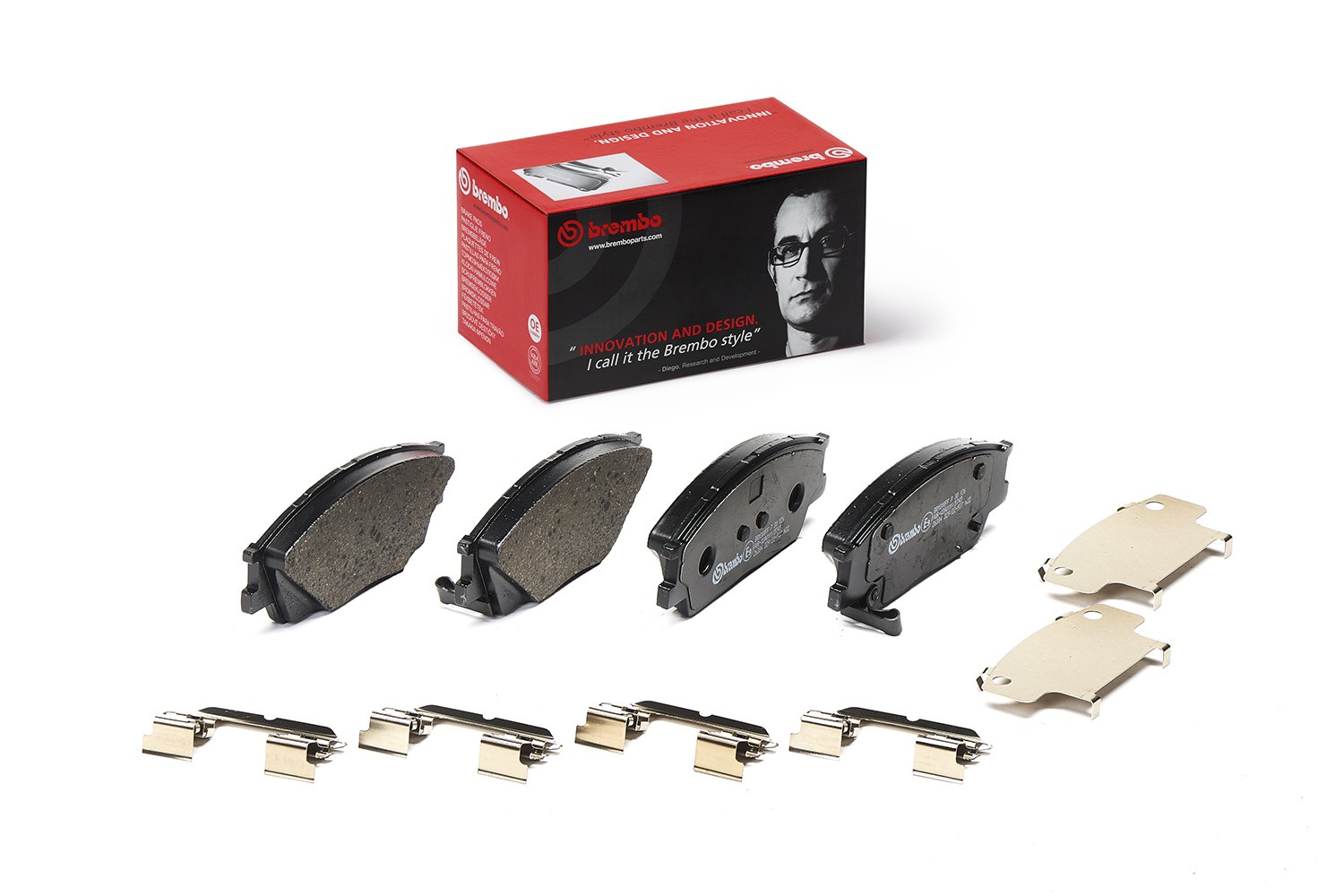 BREMBO P 30 126: Piduriklotsid PRIME LINE koos lisadega, koos stopperrõngaga, koos kokkusurumisvastase plekiga