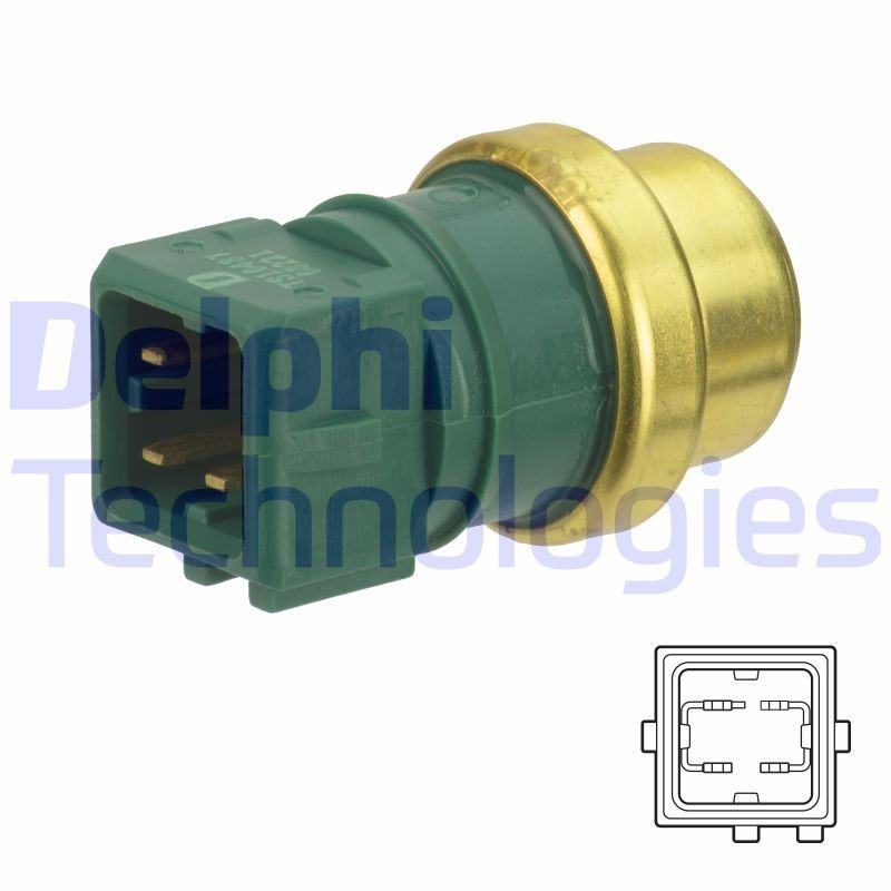 DELPHI TS10487: Senzor, temperatura lichid de racire NA