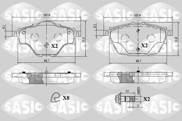SASIC 6210079: Piduriklotsid Tagasild
