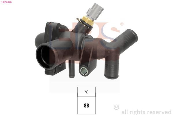 EPS 1.879.948: Thermostaat, koelvloeistof Made in Italy - OE Equivalent 88°C, Met pakking