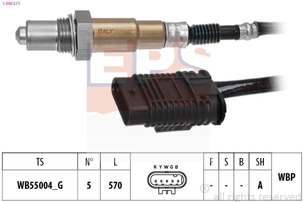EPS 1.998.571: Lambda andur Made in Italy - OE Equivalent