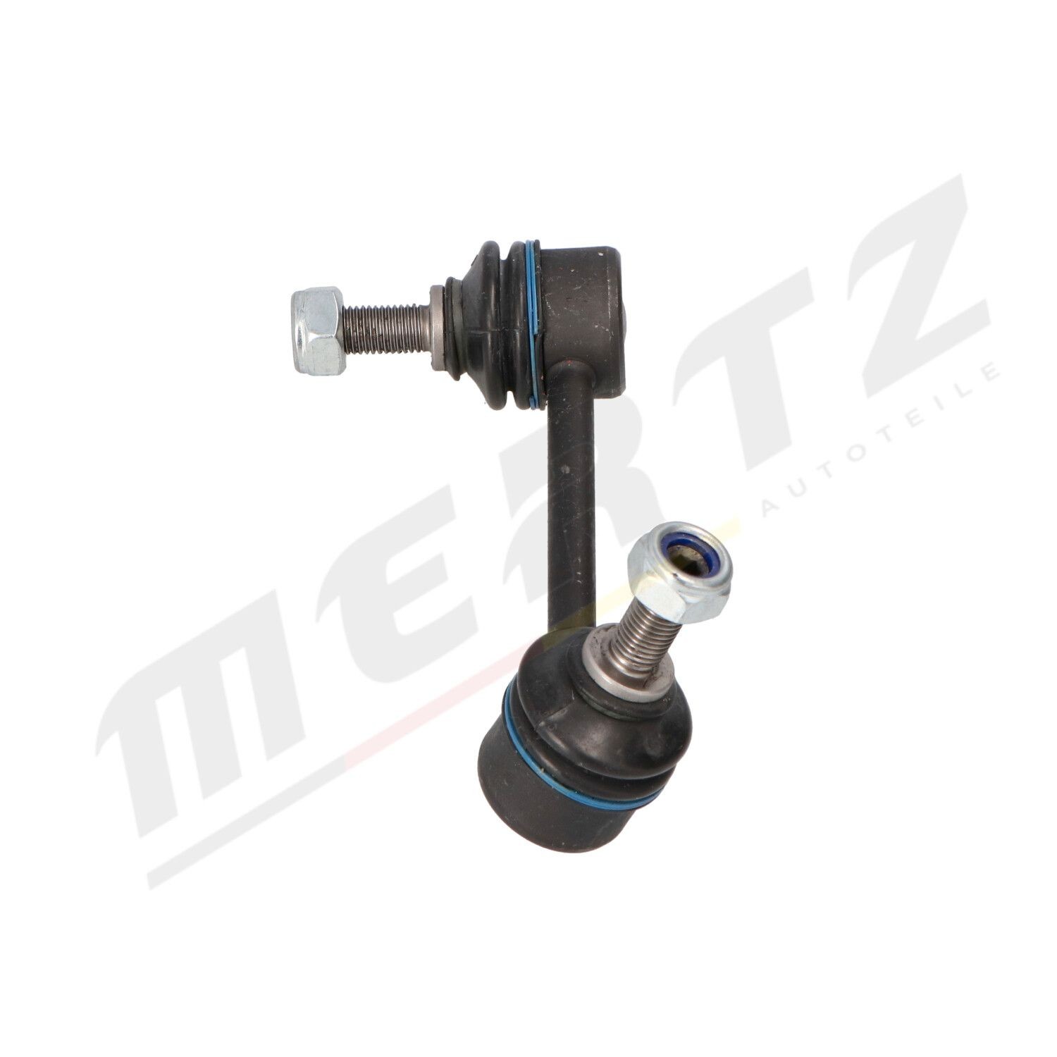 MERTZ M-S1444: Brat / bieleta suspensie, stabilizator Axa spate dreapta, 113mm, Metal, cu piulita