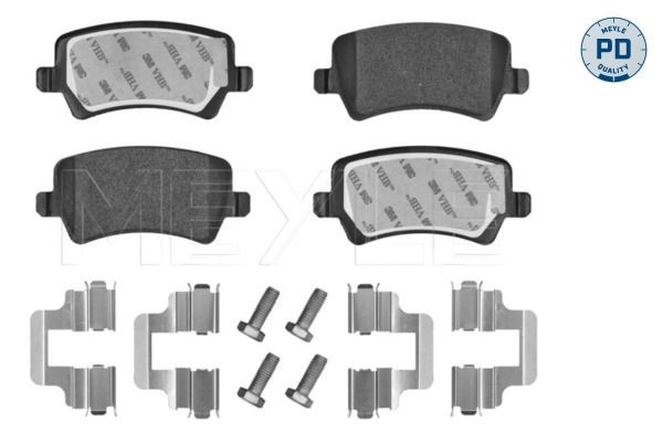 MEYLE 025 244 9617/PD: Piduriklotsid MEYLE-PD: Advanced performance and design. Tagasild, koos lisadega, koos pidurisadula kruvidega, koos kokkusurumisvastase plekiga