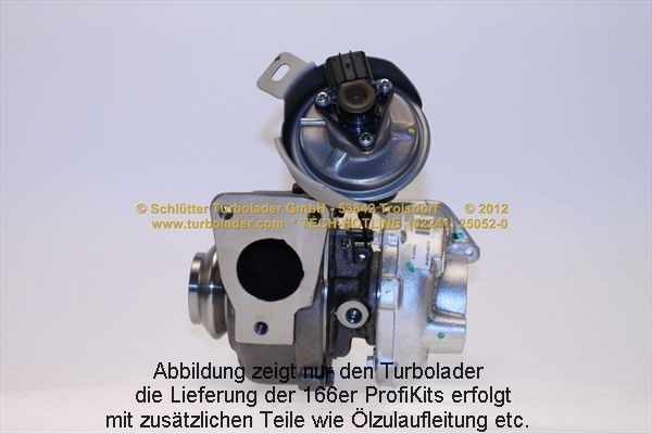 SCHLÜTTER TURBOLADER PRO-00145EOL D2: Turbod proturbo concept ® - D with ADVANCED GUARANTEE koos paigaldus-/kinnitusmaterjaliga, õli juurdevoolu torustikuga, õli äravoolu torustikuga