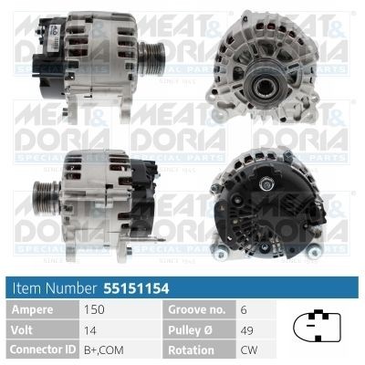MEAT & DORIA 55151154: Laturi 150A