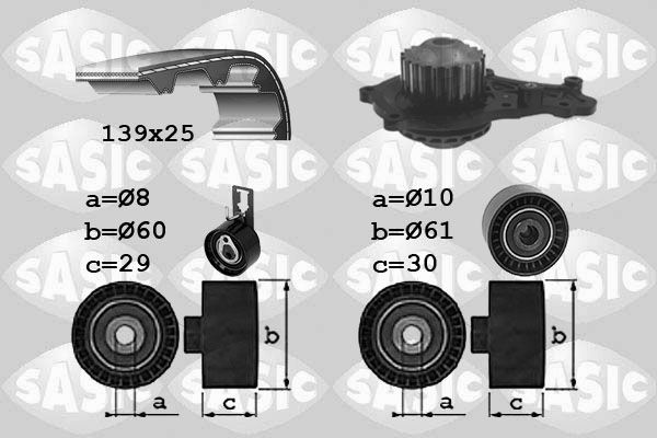 SASIC 3900042: Veepump + hammasrihmakomplekt