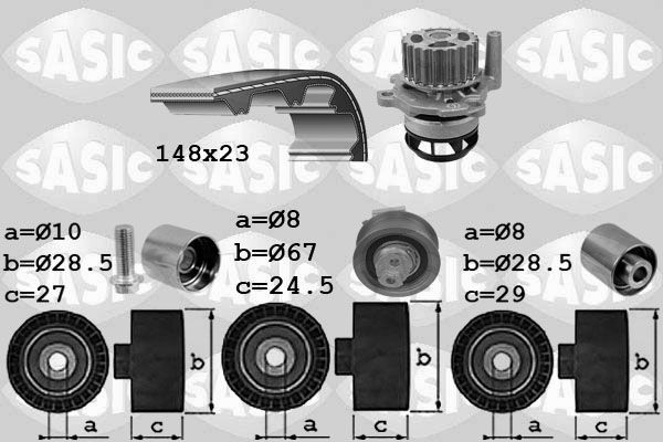 SASIC 3906103: Veepump + hammasrihmakomplekt