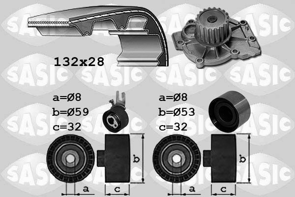 SASIC 3906107: Veepump + hammasrihmakomplekt