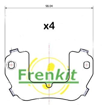 FRENKIT 940032: Kokkusurumisvastane foolium, piduriklots (tagaplaat)