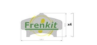 FRENKIT 940157: Kokkusurumisvastane foolium, piduriklots (tagaplaat)