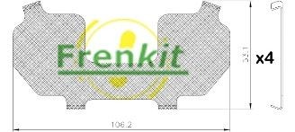 FRENKIT 940332: Kokkusurumisvastane foolium, piduriklots (tagaplaat)