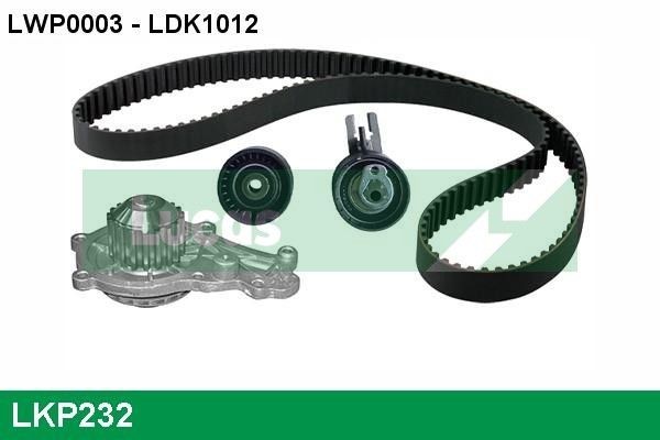 LUCAS LKP232: Veepump + hammasrihmakomplekt koos veepumbaga