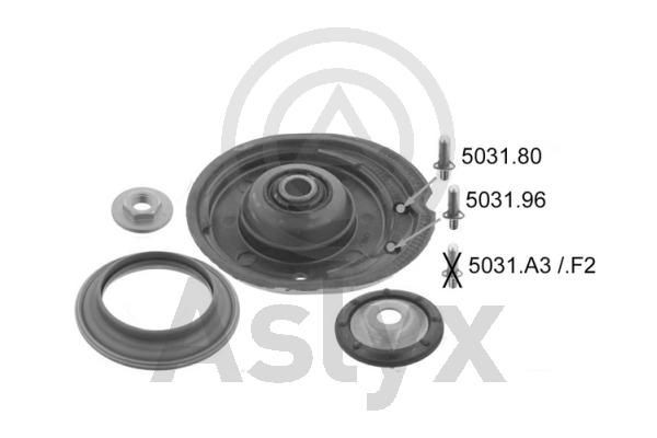 Aslyx AS-203154: Set reparatie, rulment sarcina amortizor punte fata, cu rulment cu bile