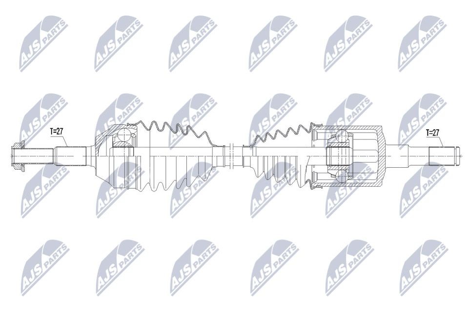 NTY NPW-CH-096: Veovõll esisild vasakul, 604mm