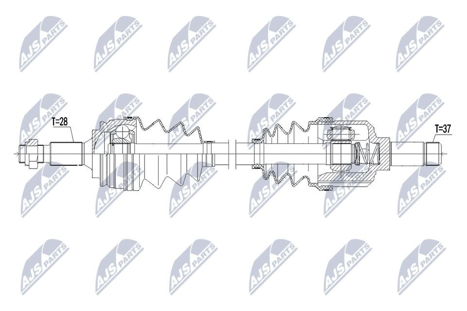 NTY NPW-CT-089: Veovõll esisild vasakul, 698mm