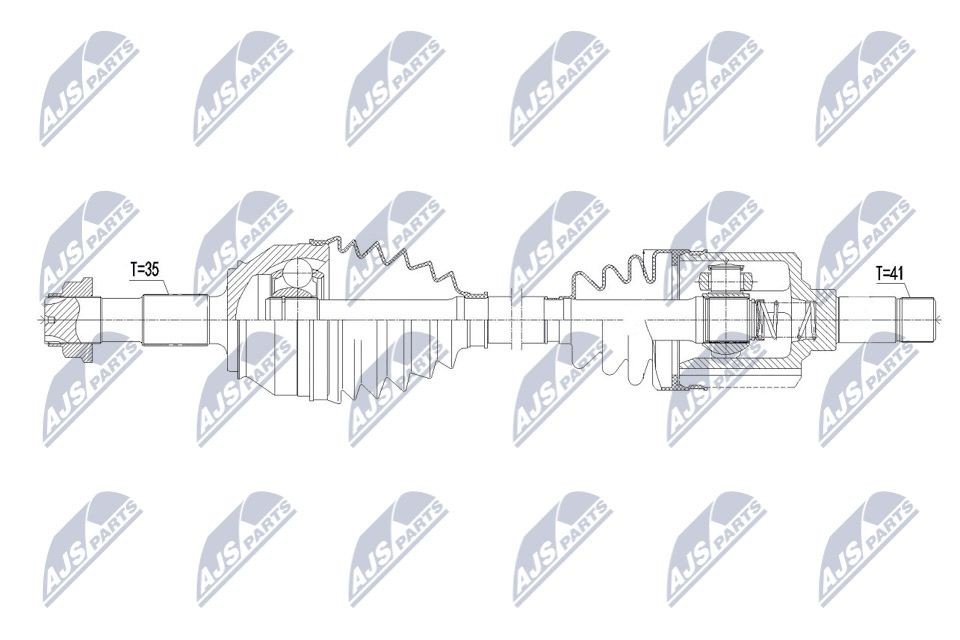 NTY NPW-CT-117: Veovõll esisild vasakul, 834mm