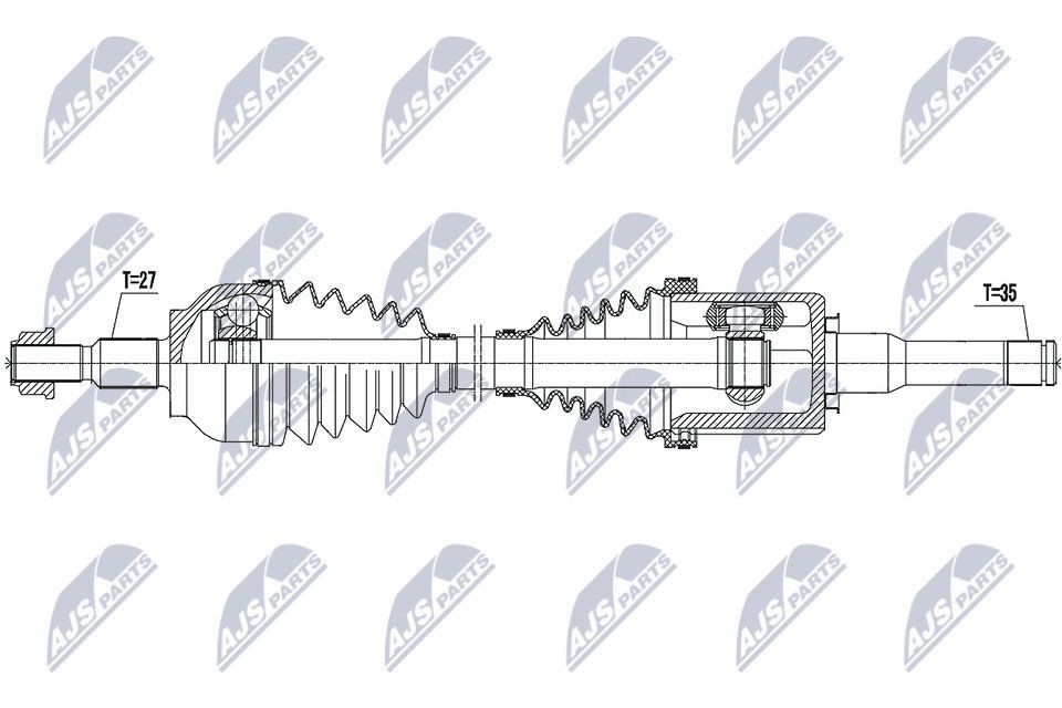 NTY NPW-FR-133: Veovõll esisild vasakul, 695mm