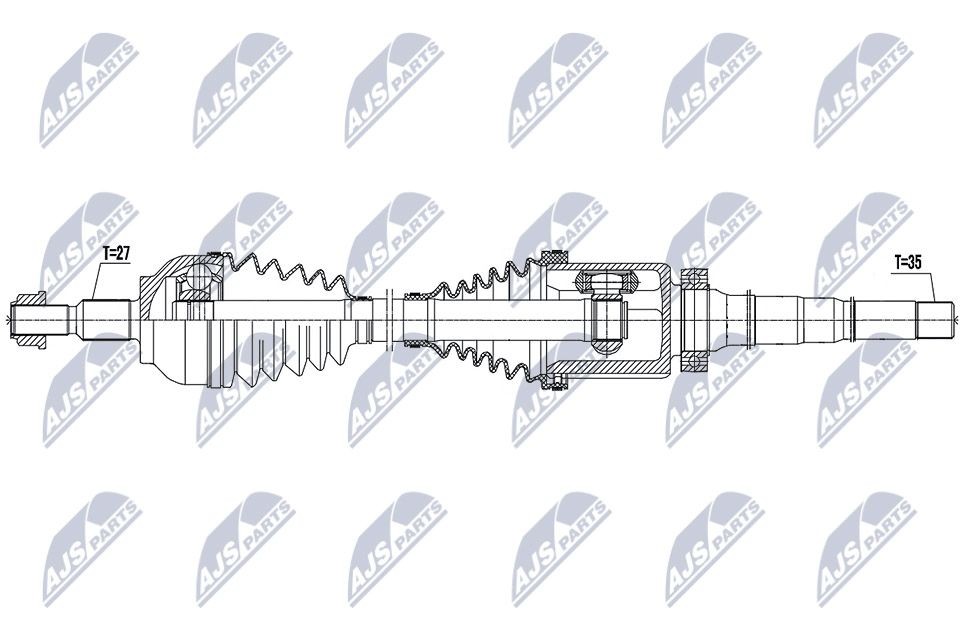NTY NPW-FR-135: Veovõll esisild paremal, 956mm