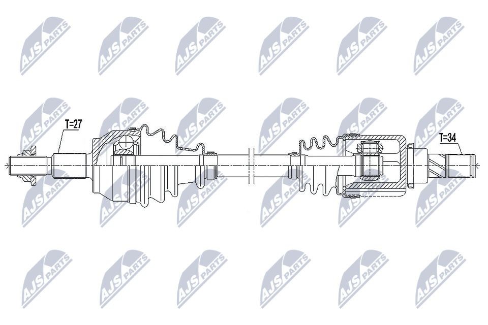 NTY NPW-FR-139: Veovõll esisild vasakul, 605mm