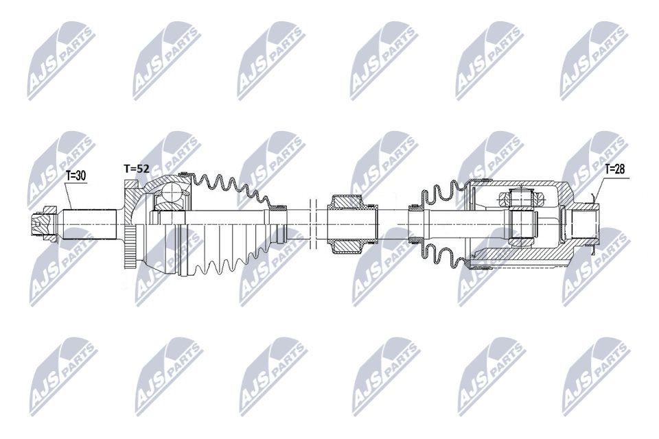 NTY NPW-HY-573: Veovõll esisild paremal, 591mm