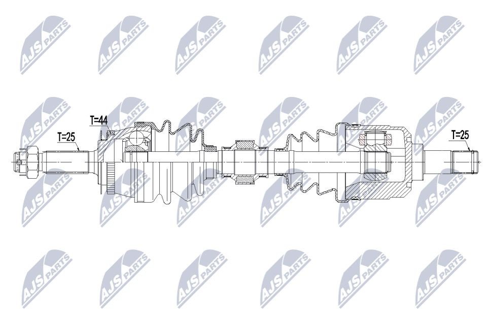 NTY NPW-HY-591: Veovõll esisild vasakul, 653mm