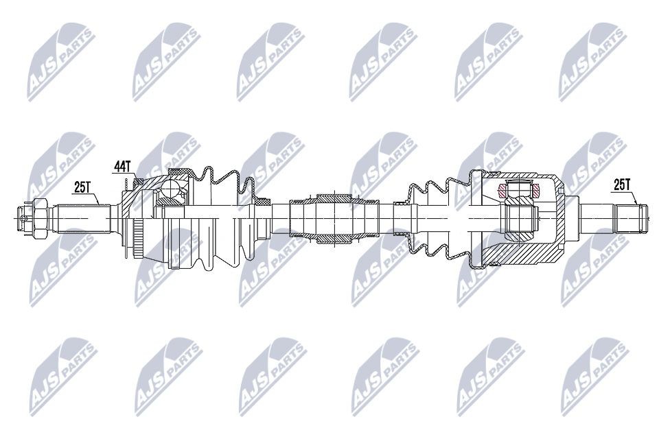 NTY NPW-HY-593: Planetara Axa fata dreapta, 934mm