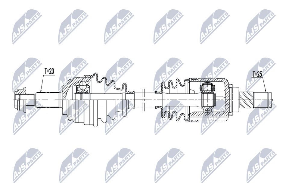 NTY NPW-NS-108: Veovõll esisild vasakul, 650mm