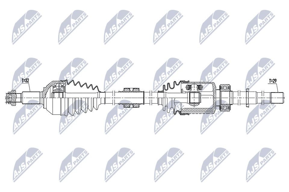 NTY NPW-NS-122: Veovõll esisild paremal, 1054mm
