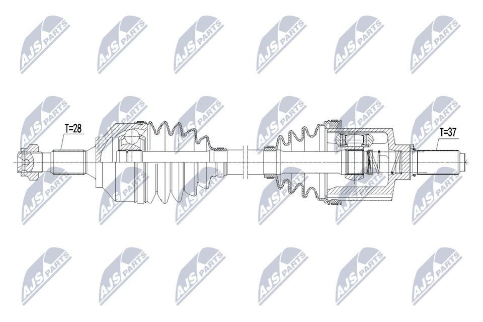 NTY NPW-PE-059: Veovõll esisild vasakul, 645mm