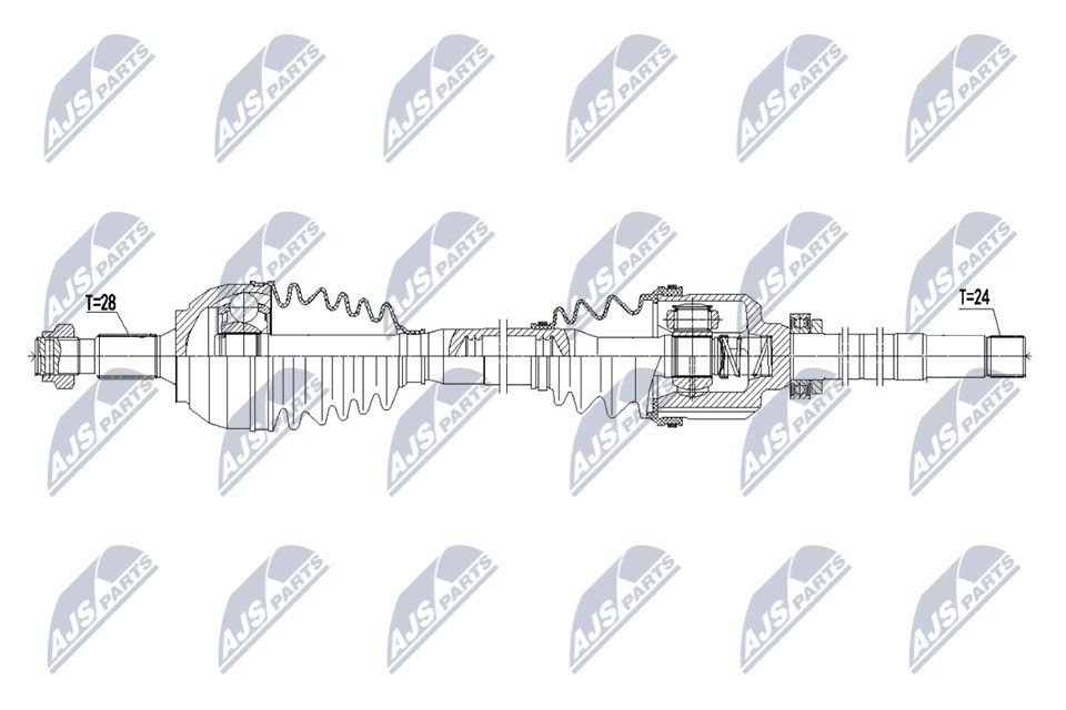 NTY NPW-PE-065: Veovõll esisild paremal, 983mm