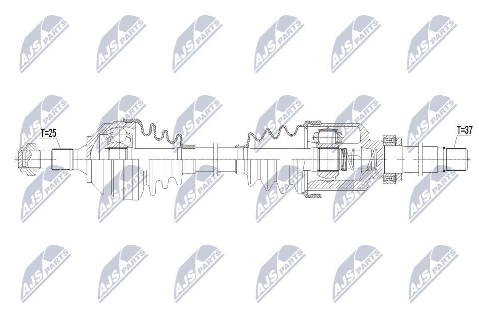 NTY NPW-PE-081: Veovõll esisild paremal, 935mm