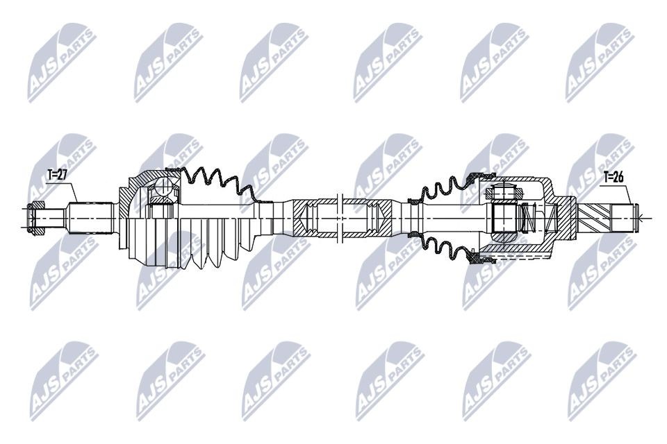 NTY NPW-RE-173: Veovõll esisild vasakul, 680mm