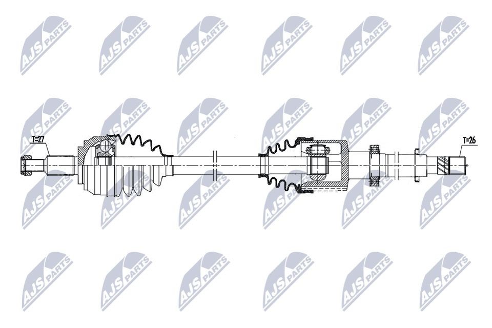 NTY NPW-RE-174: Veovõll esisild paremal, 945mm