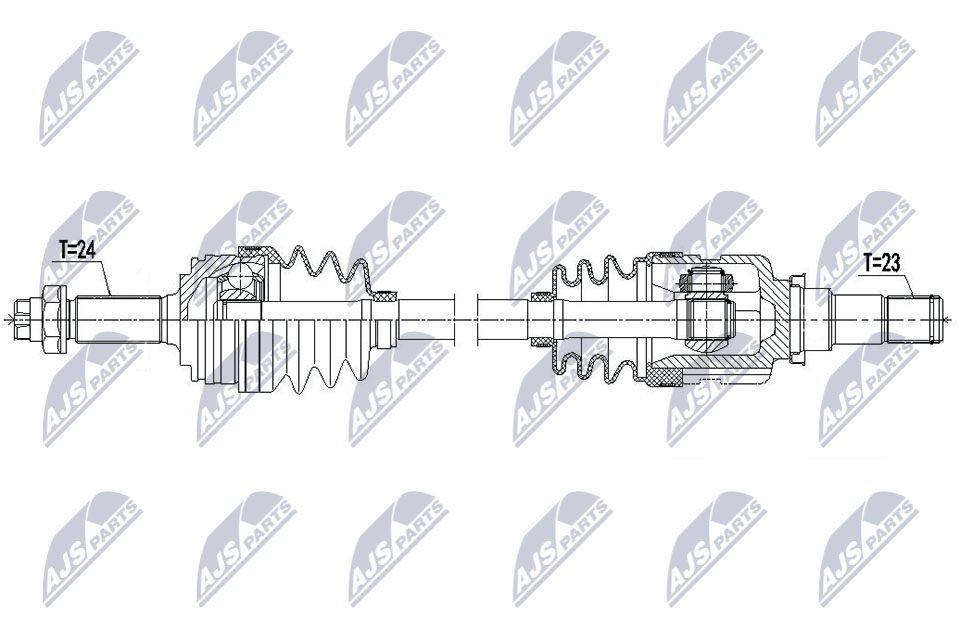 NTY NPW-TY-127: Veovõll esisild vasakul, 650mm